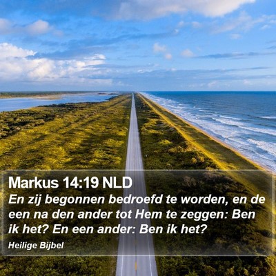Markus 14:19 NLD Bible Verse Image