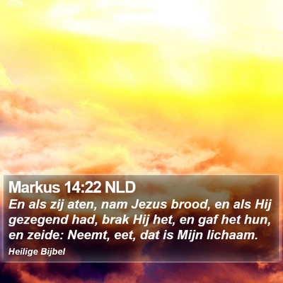 Markus 14:22 NLD Bible Verse Image