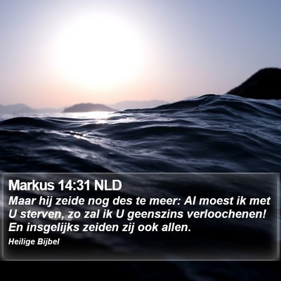 Markus 14:31 NLD Bible Verse Image