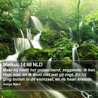Markus 14:68 NLD Bible Verse Image