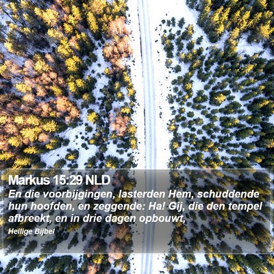 Markus 15:29 NLD Bible Verse Image