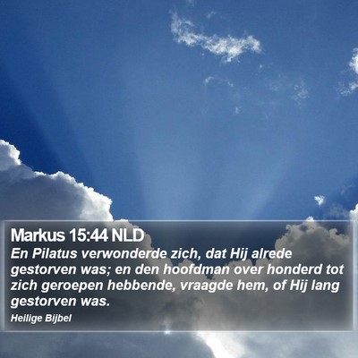 Markus 15:44 NLD Bible Verse Image