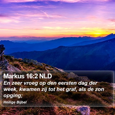 Markus 16:2 NLD Bible Verse Image