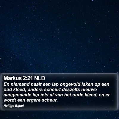 Markus 2:21 NLD Bible Verse Image