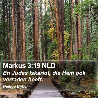 Markus 3:19 NLD Bible Verse Image