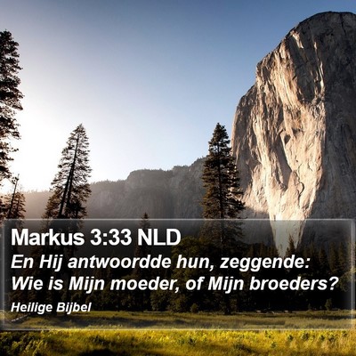 Markus 3:33 NLD Bible Verse Image