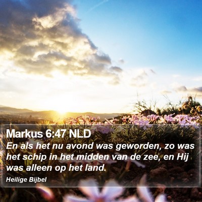 Markus 6:47 NLD Bible Verse Image