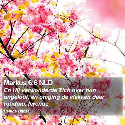 Markus 6:6 NLD Bible Verse Image