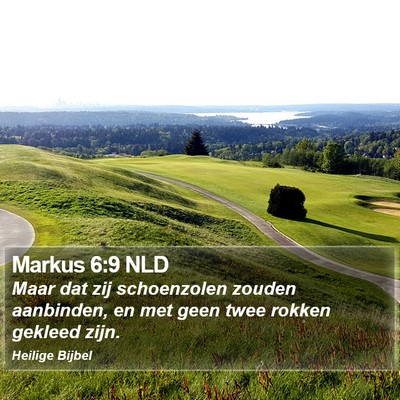 Markus 6:9 NLD Bible Verse Image
