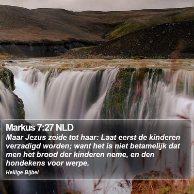 Markus 7:27 NLD Bible Verse Image