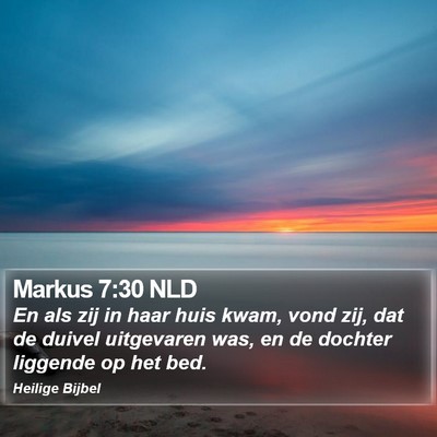 Markus 7:30 NLD Bible Verse Image