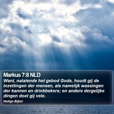 Markus 7:8 NLD Bible Verse Image