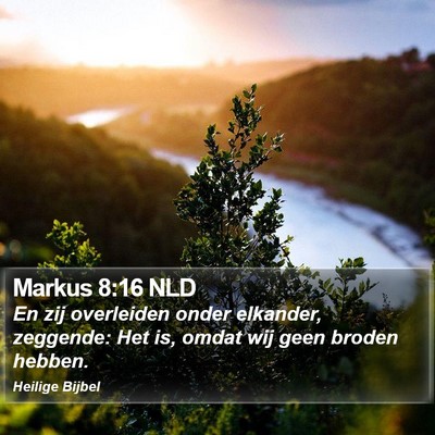 Markus 8:16 NLD Bible Verse Image