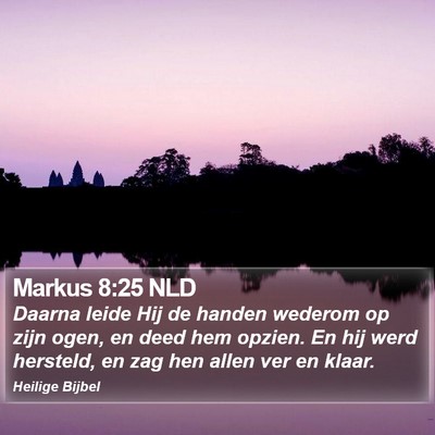 Markus 8:25 NLD Bible Verse Image