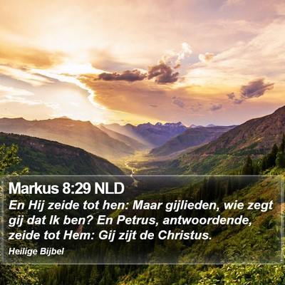 Markus 8:29 NLD Bible Verse Image