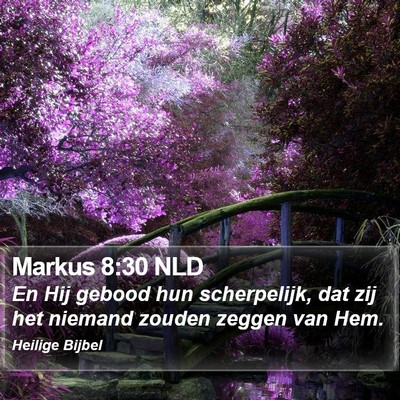 Markus 8:30 NLD Bible Verse Image