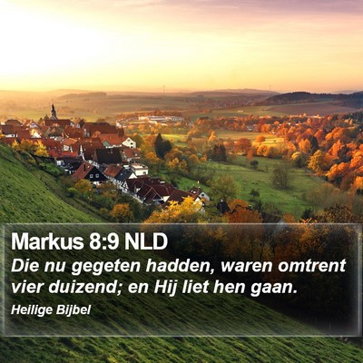 Markus 8:9 NLD Bible Verse Image