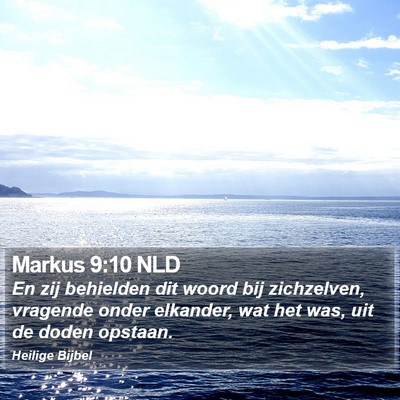 Markus 9:10 NLD Bible Verse Image
