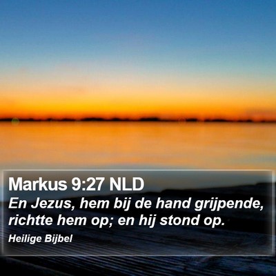 Markus 9:27 NLD Bible Verse Image