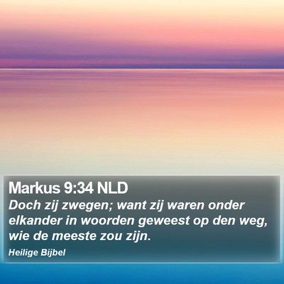 Markus 9:34 NLD Bible Verse Image