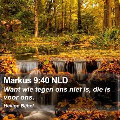 Markus 9:40 NLD Bible Verse Image