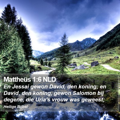 Mattheüs 1:6 NLD Bible Verse Image