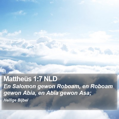 Mattheüs 1:7 NLD Bible Verse Image