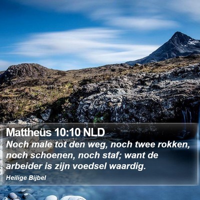 Mattheüs 10:10 NLD Bible Verse Image