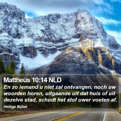 Mattheüs 10:14 NLD Bible Verse Image