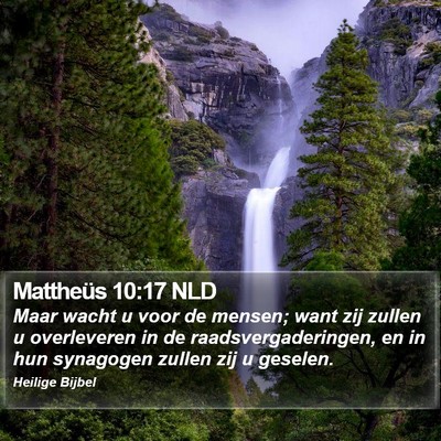 Mattheüs 10:17 NLD Bible Verse Image