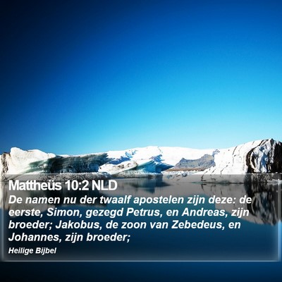Mattheüs 10:2 NLD Bible Verse Image