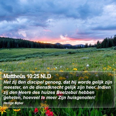 Mattheüs 10:25 NLD Bible Verse Image