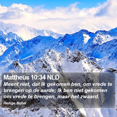 Mattheüs 10:34 NLD Bible Verse Image