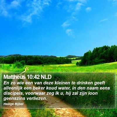 Mattheüs 10:42 NLD Bible Verse Image