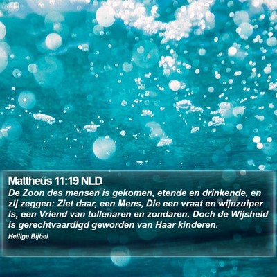 Mattheüs 11:19 NLD Bible Verse Image