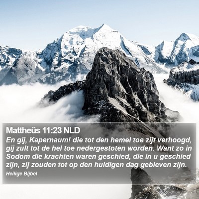 Mattheüs 11:23 NLD Bible Verse Image