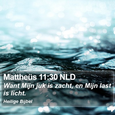 Mattheüs 11:30 NLD Bible Verse Image