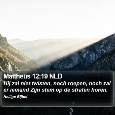 Mattheüs 12:19 NLD Bible Verse Image
