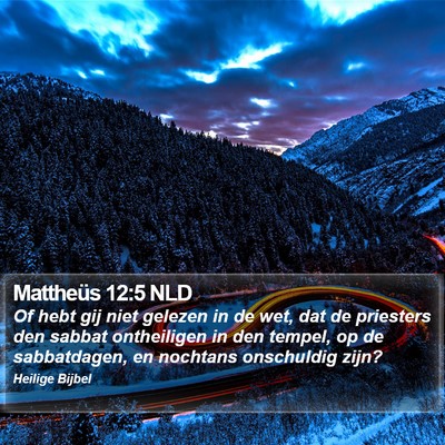 Mattheüs 12:5 NLD Bible Verse Image