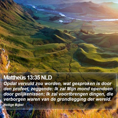 Mattheüs 13:35 NLD Bible Verse Image