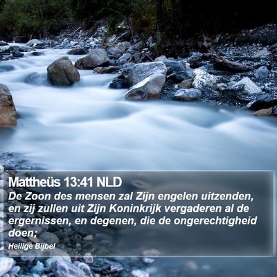 Mattheüs 13:41 NLD Bible Verse Image