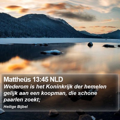 Mattheüs 13:45 NLD Bible Verse Image