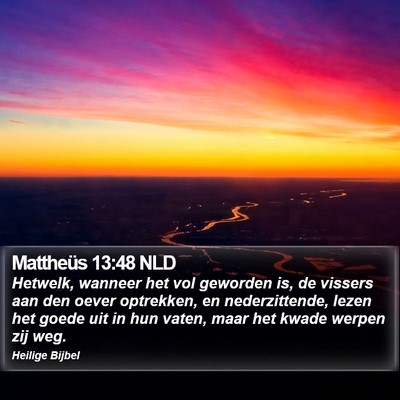 Mattheüs 13:48 NLD Bible Verse Image