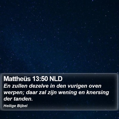 Mattheüs 13:50 NLD Bible Verse Image