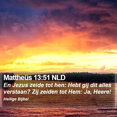 Mattheüs 13:51 NLD Bible Verse Image