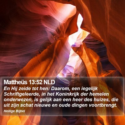 Mattheüs 13:52 NLD Bible Verse Image