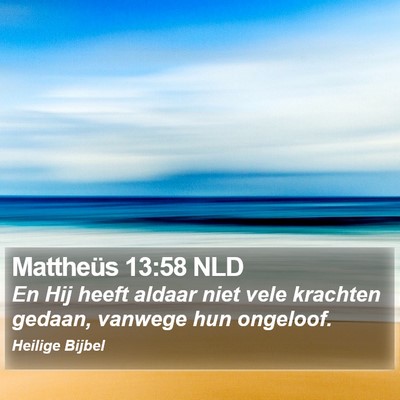 Mattheüs 13:58 NLD Bible Verse Image