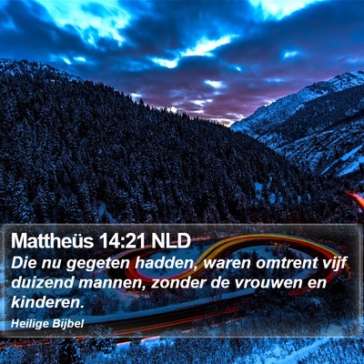 Mattheüs 14:21 NLD Bible Verse Image