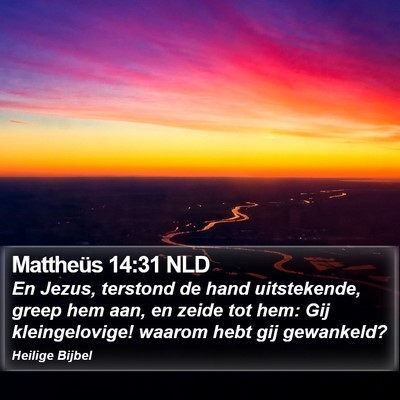 Mattheüs 14:31 NLD Bible Verse Image