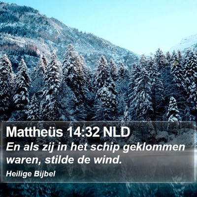Mattheüs 14:32 NLD Bible Verse Image